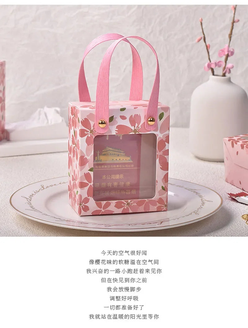 ELMAS Pink Cherry Blossom Candy Gift Boxes 10-100Pcs - Al Masam Stationery LLC