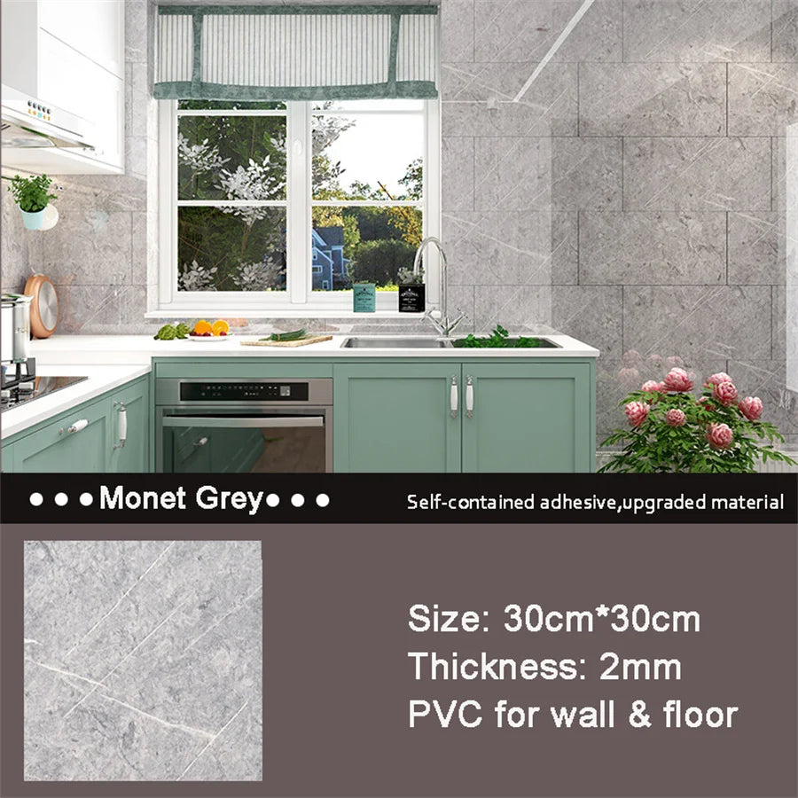 ELMAS 10/20pcs PVC Marble Floor Stickers for Modern Decor - Al Masam Stationery LLC