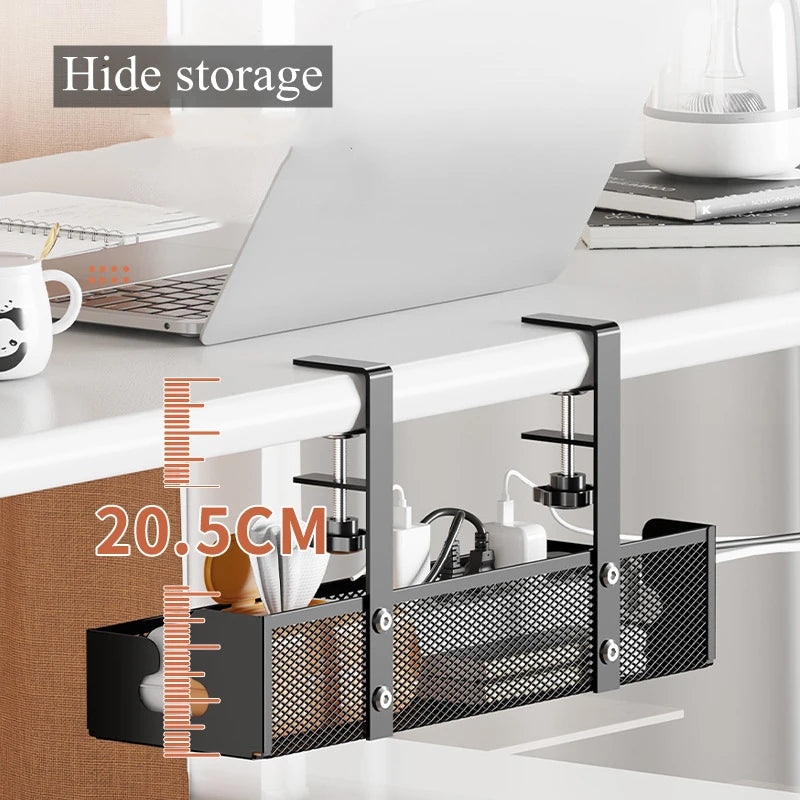 ELMAS No Drilling Under Desk Cable Management Tray - Al Masam Stationery LLC