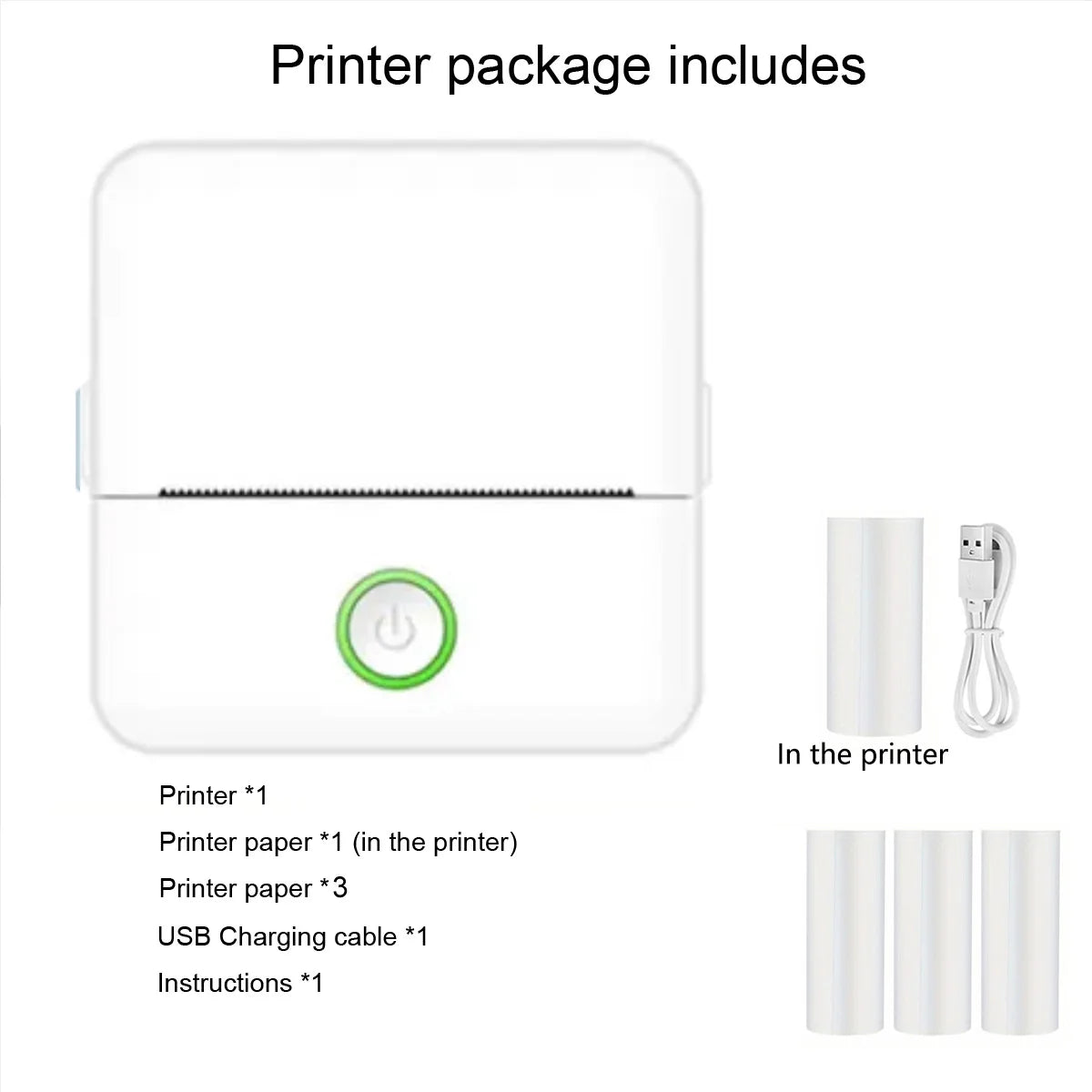 ELMAS Portable Inkless Mini Thermal Printer for Photos & Notes - Al Masam Stationery LLC