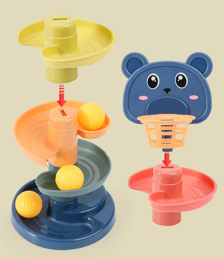 ELMAS Montessori Toys Baby Track Rolling Ball Sensory Toy - Al Masam Stationery LLC