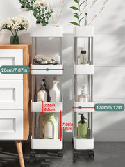 ELMAS 1pcs 3/4 Tier Rolling Utility Cart Storage Shelf - Al Masam Stationery LLC