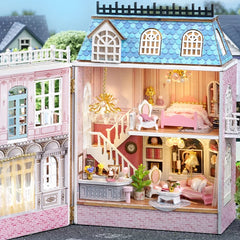 ELMAS Creative DIY Wooden Dollhouse for Kids’ Fun