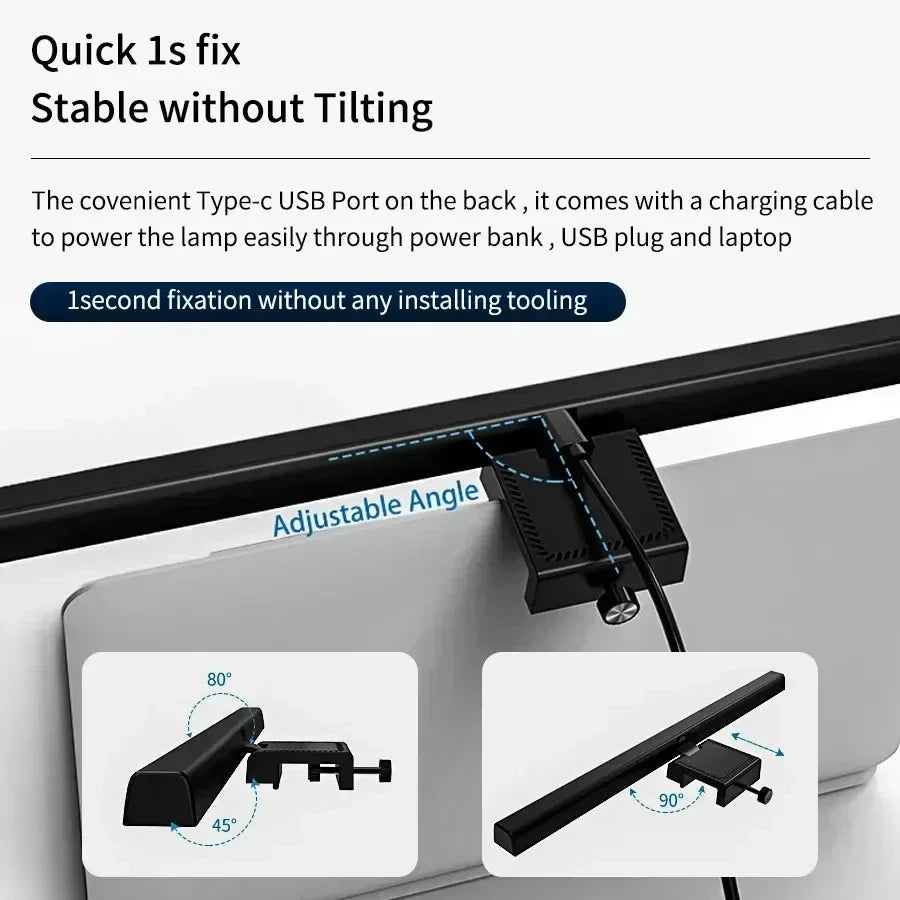 ELMAS Modern LED Desk Lamp with Dimmable Light & USB Plug - Al Masam Stationery LLC