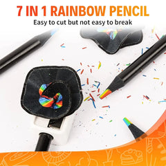 ELMAS 10 Pcs Colored Black Wood Pencils for Art