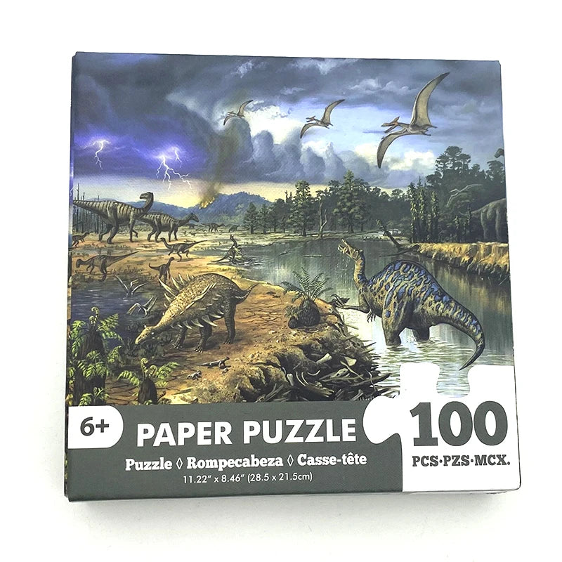 ELMAS: 100 Pieces Cartoon Animals Jigsaw Puzzle Fun - Al Masam Stationery LLC