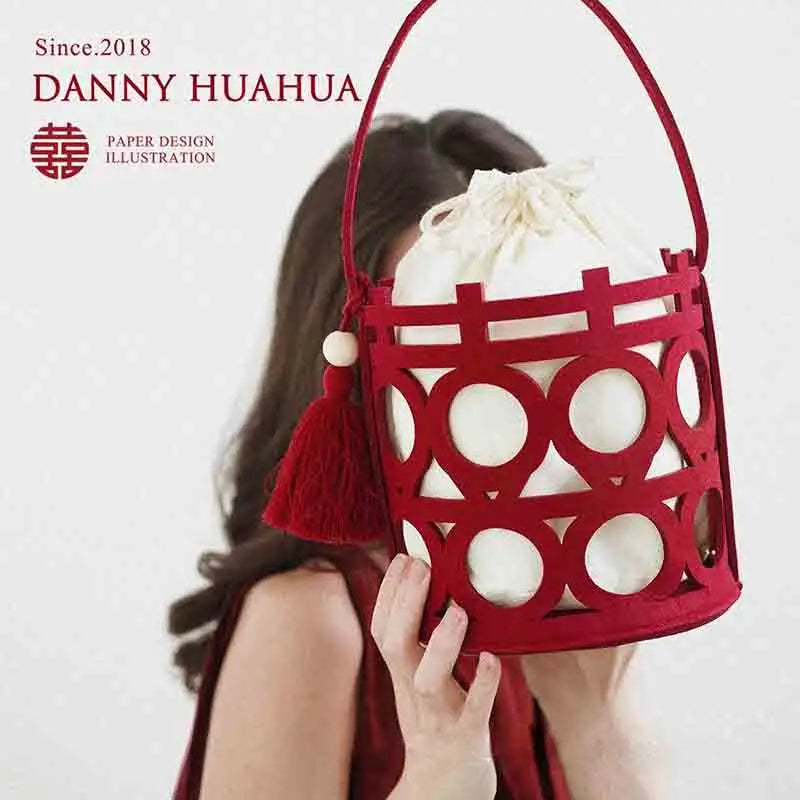 ELMAS Fashionable Hollow Wedding Gift Bag Handheld Storage - Al Masam Stationery LLC