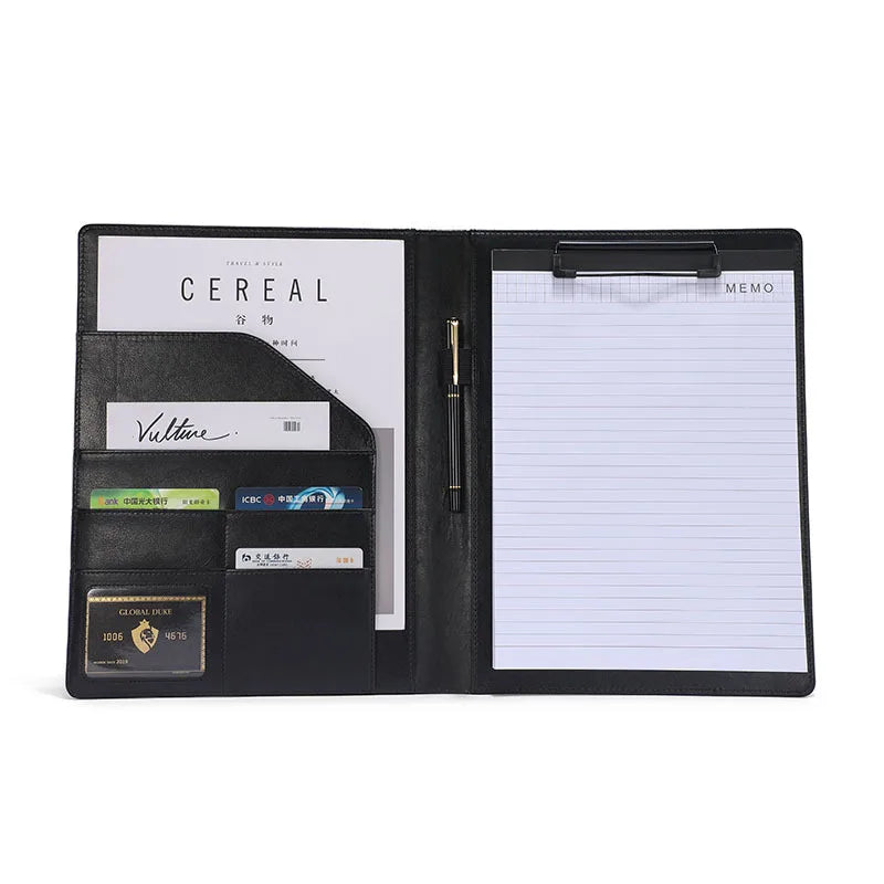 ELMAS Premium Leather A4 Portfolio Organizer Folder - Al Masam Stationery LLC