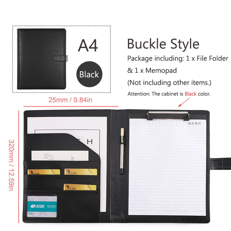 ELMAS Elegant Rose Gold Leather Padfolio & Clipboard Holder - Al Masam Stationery LLC