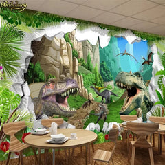ELMAS Custom Photo Wallpaper Mural Ancient Dinosaur 3D - Al Masam Stationery LLC