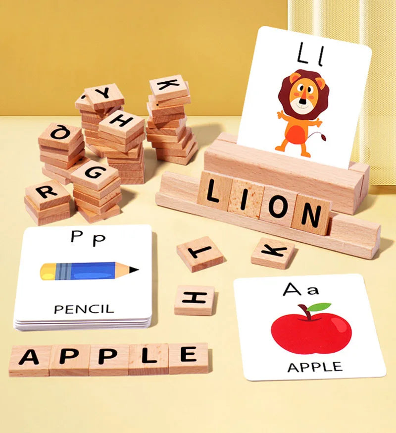 ELMAS Wooden Spelling Word Games for Toddler Learning - Al Masam Stationery LLC