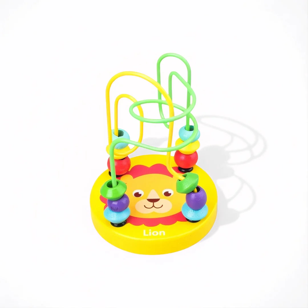 ELMAS Montessori Baby Toys Wooden Roller Coaster Bead Maze - Al Masam Stationery LLC
