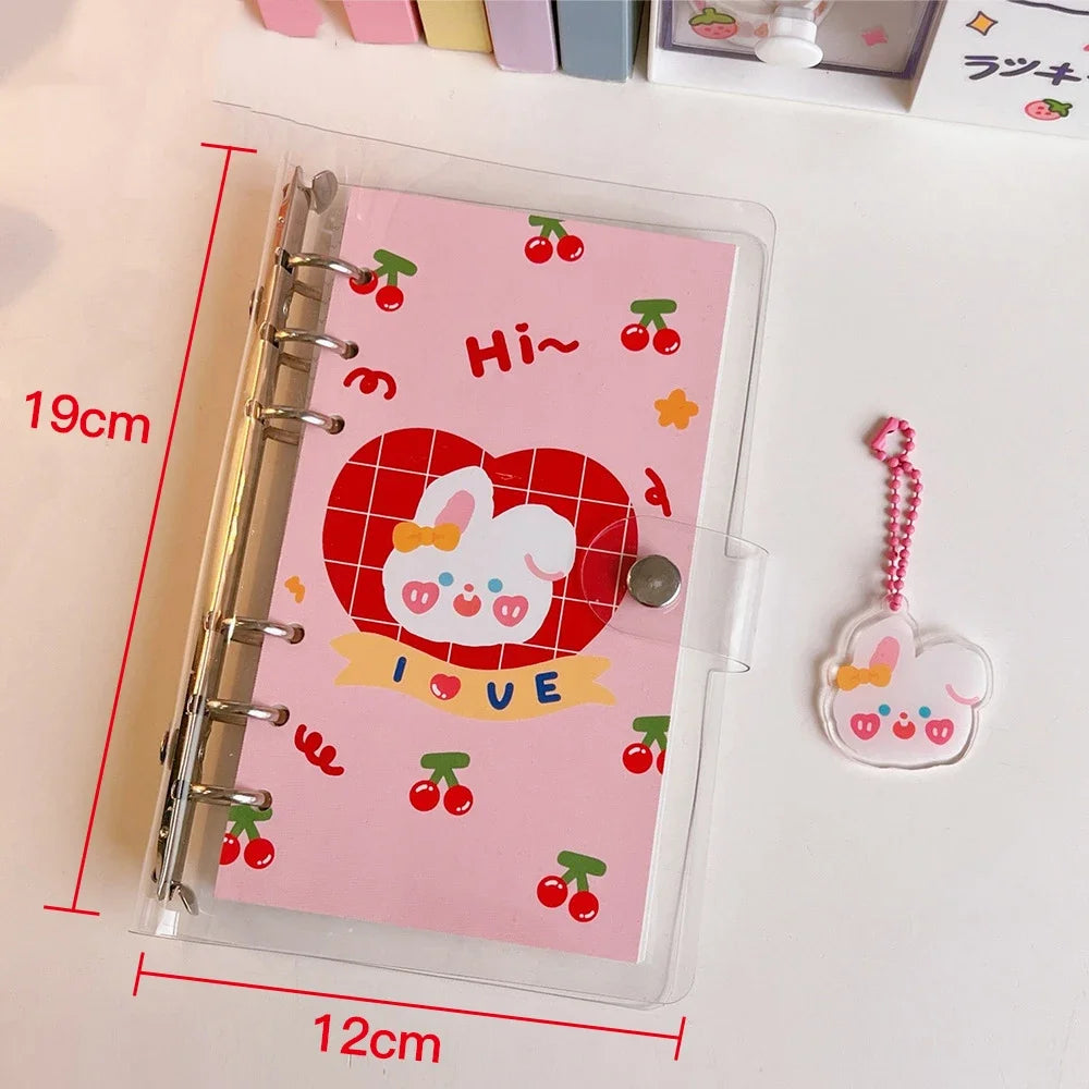 ELMAS Kawaii PVC Loose-leaf Notebook Cover DIY Journal - Al Masam Stationery LLC