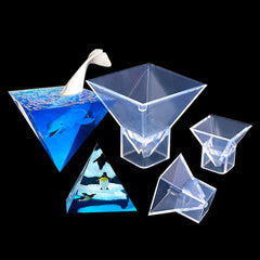 ELMAS Crystal Clear Pyramid Silicone Mold for DIY Resin Jewelry