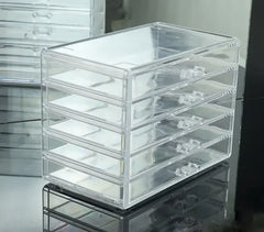 ELMAS Large Capacity Acrylic Cosmetic Storage Box Organizer - Al Masam Stationery LLC