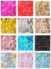 ELMAS Iridescent Silver Sequin Shimmer Wall Backdrop - Al Masam Stationery LLC