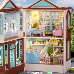 ELMAS Creative DIY Wooden Dollhouse for Kids’ Fun