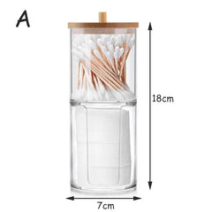 ELMAS Acrylic Storage Box Bathroom Jar Makeup Organizer - Al Masam Stationery LLC