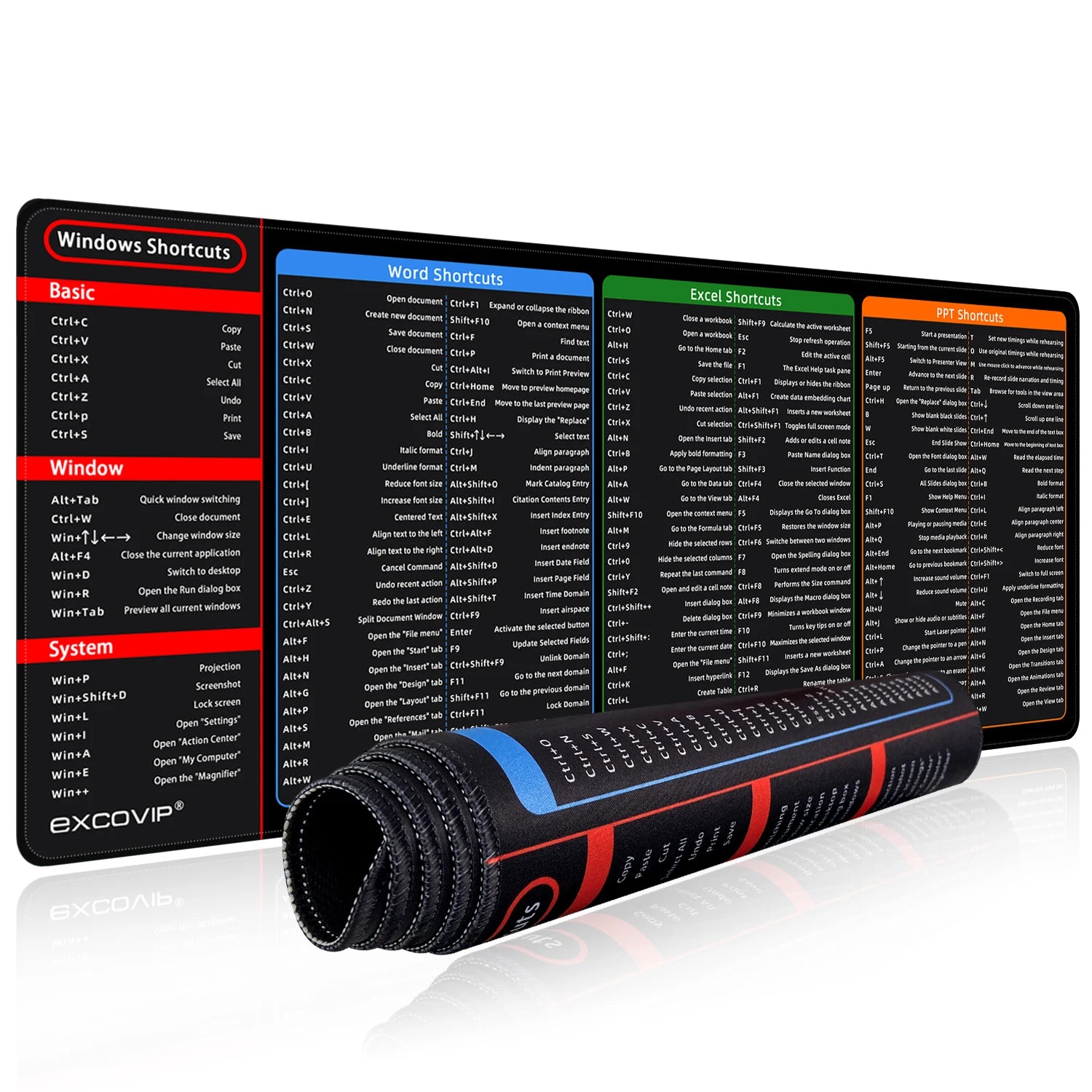 ELMAS Ultimate Office & Gaming Mouse Pad with Shortcuts - Al Masam Stationery LLC