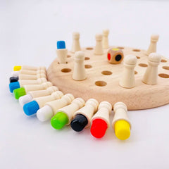 ELMAS Wooden Memory Match Stick Chess Game for Kids