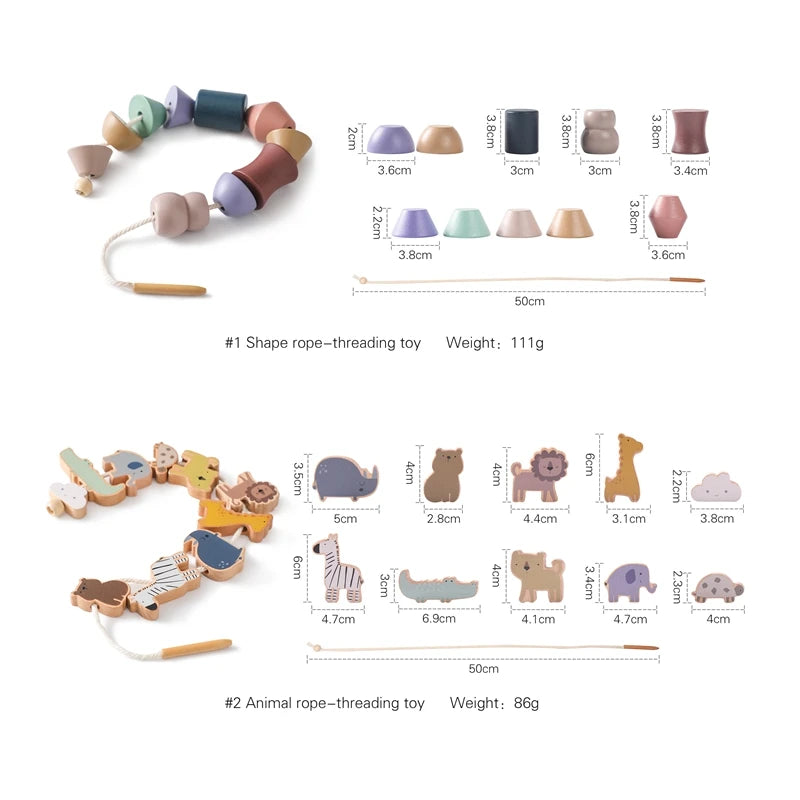 ELMAS Montessori Animal Threading Toys for Kids Gift - Al Masam Stationery LLC