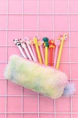 ELMAS Kawaii Plush Pen Bag - Stylish Organizer for Girls