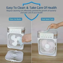 ELMAS Xiaomi 3-in-1 Portable Fan With LED Night Light - Al Masam Stationery LLC