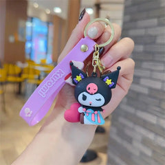 ELMAS Adorable Kuromi PVC Keychain - Kawaii Anime Accessory