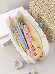 ELMAS Stylish Corduroy Pencil Case for All Ages