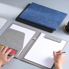 ELMAS A4 Executive Leather Padfolio Organizer Folder