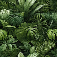 ELMAS Custom Tropical Rainforest Green Plant Wallpaper - Al Masam Stationery LLC