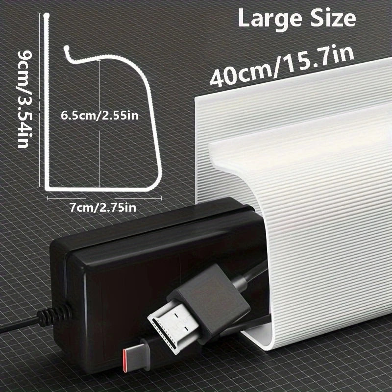 ELMAS Under Desk Cable Management Tray - No Drilling Needed - Al Masam Stationery LLC