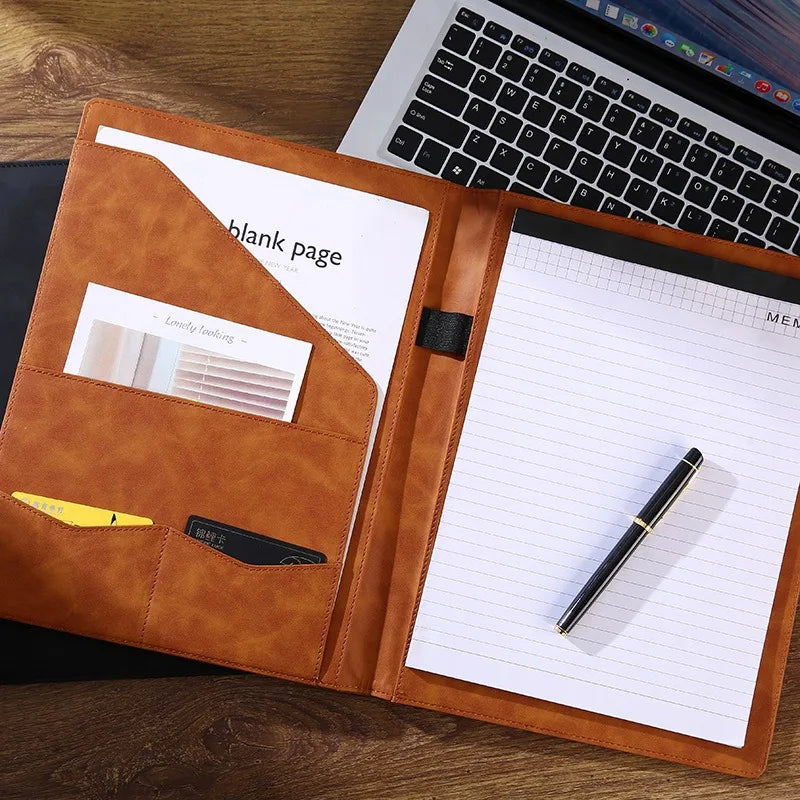 ELMAS Business Leather Padfolio & Document Organizer - Al Masam Stationery LLC