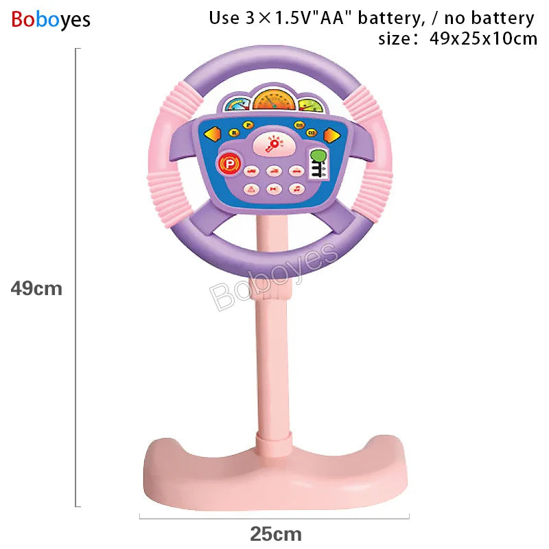ELMAS Infant Shining Electric Steering Wheel Toy for Kids - Al Masam Stationery LLC