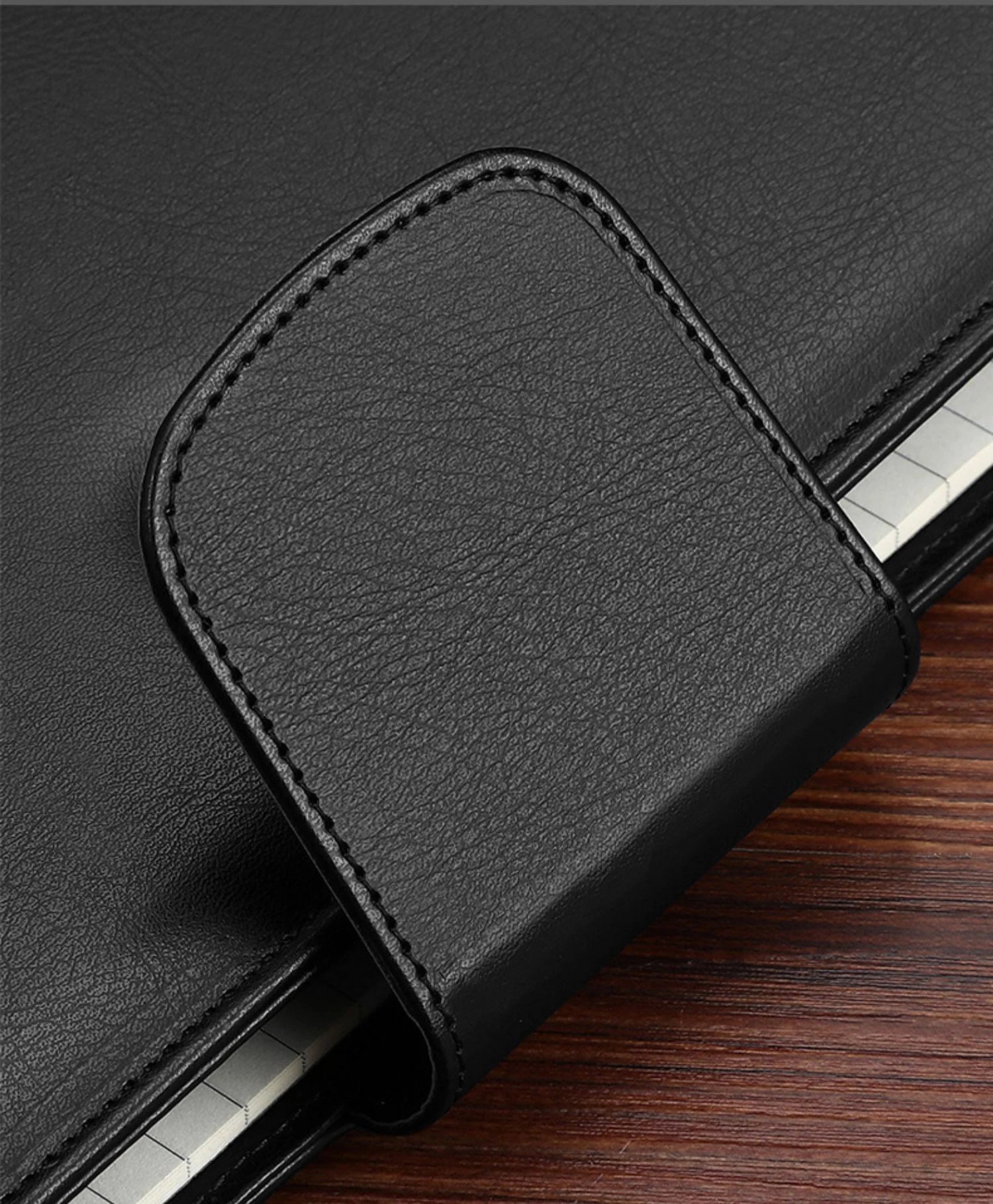 ELMAS Stylish Leather A4 Conference Portfolio Folder - Al Masam Stationery LLC