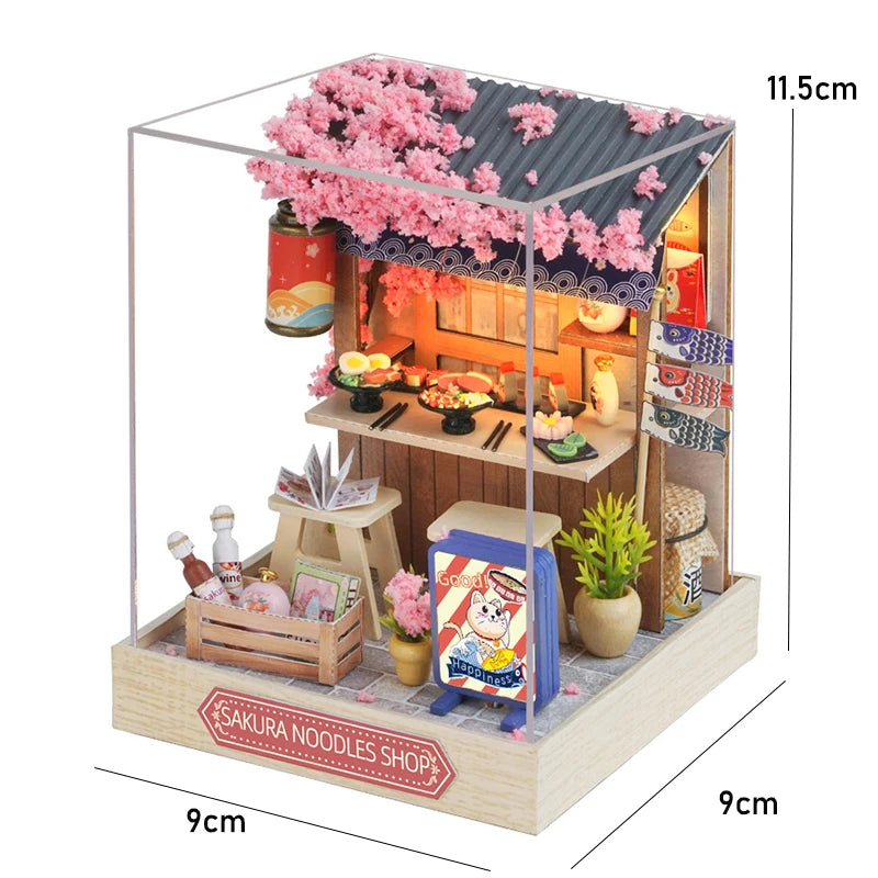 ELMAS Enchanting 3D Wooden Dollhouse Kit with Lights - Al Masam Stationery LLC