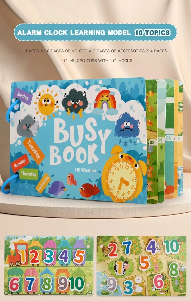 ELMAS Montessori Baby Busy Book for Early Learning Fun - Al Masam Stationery LLC