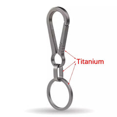 ELMAS Titanium Carabiner Keychain & Bottle Opener