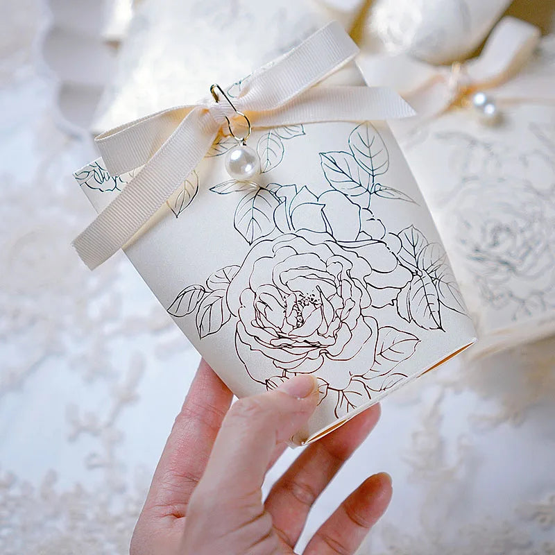 ELMAS Upscale Gilded Wedding Favor Candy Box Gift Bag - Al Masam Stationery LLC