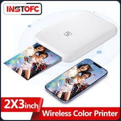 ELMAS Portable Bluetooth Mini Photo Printer for 2x3 Sticky Prints