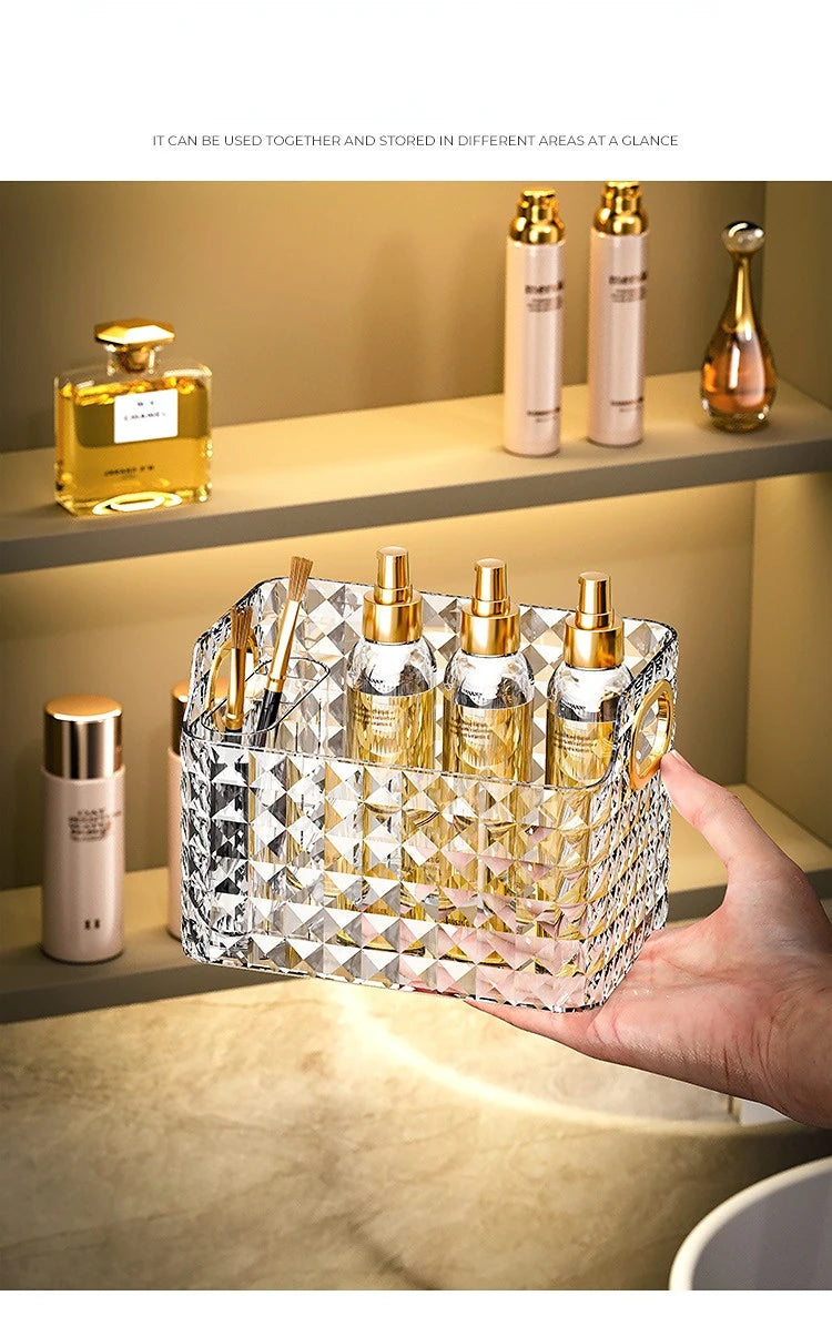 ELMAS Rectangular Desktop Acrylic Makeup Storage Box - Al Masam Stationery LLC