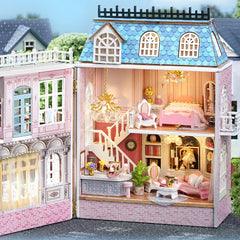 ELMAS Creative DIY Wooden Dollhouse for Kids’ Fun