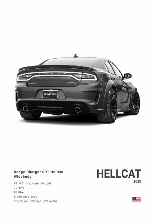 ELMAS Dodge Challenger SRT Hellcat Redeye Canvas Art - Al Masam Stationery LLC