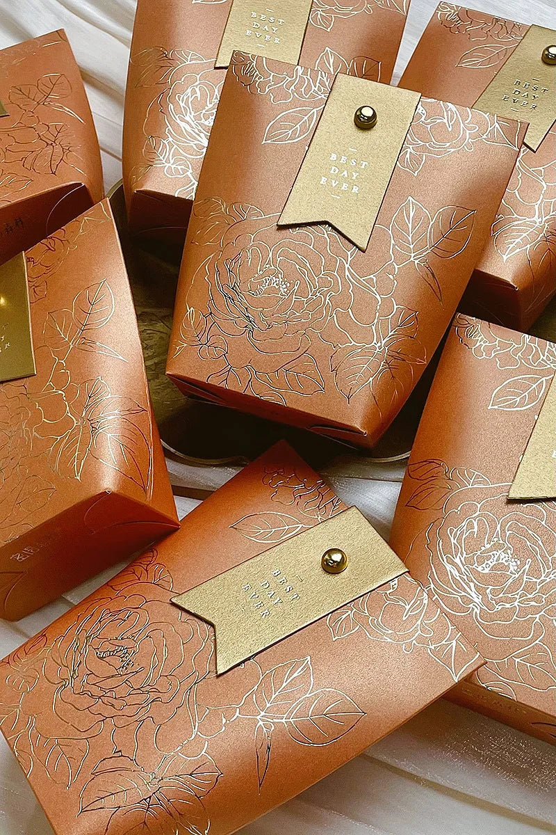 ELMAS Upscale Gilded Wedding Favor Candy Box For Guests - Al Masam Stationery LLC