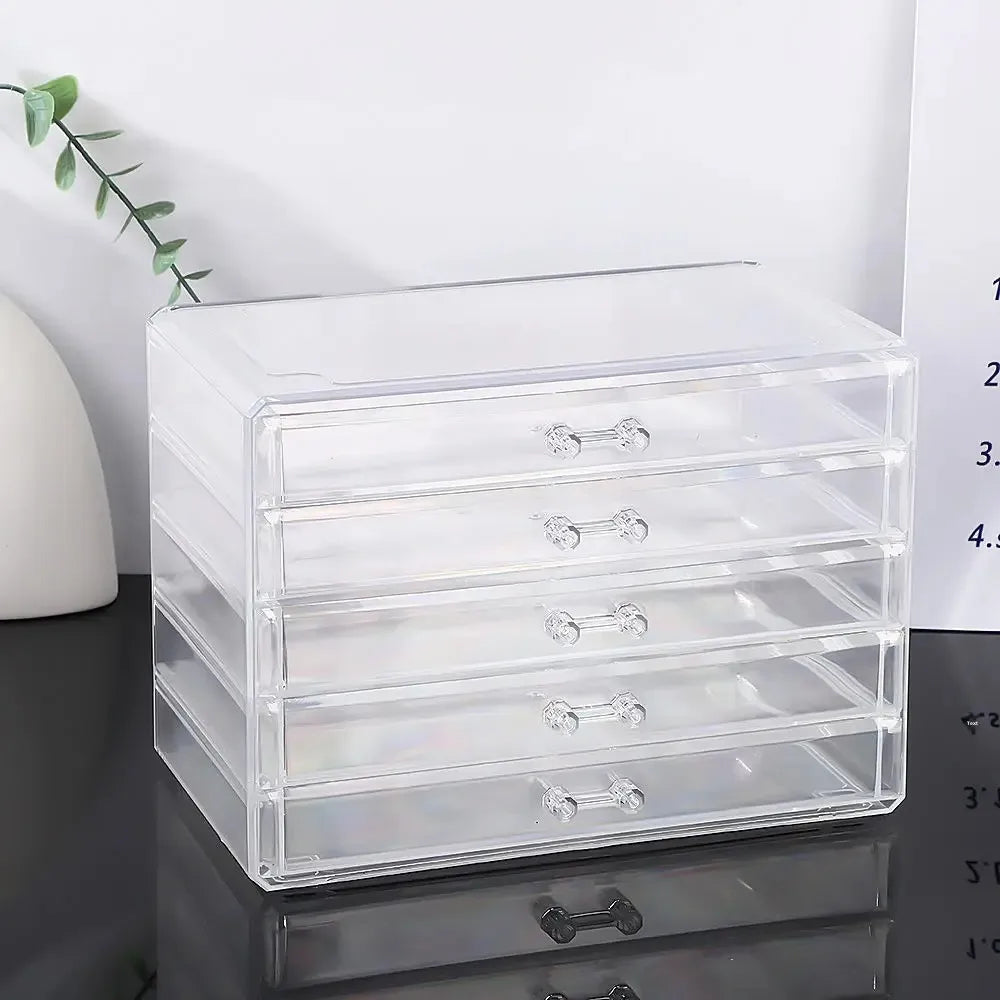 ELMAS Large Capacity Acrylic Cosmetic Storage Box Organizer - Al Masam Stationery LLC