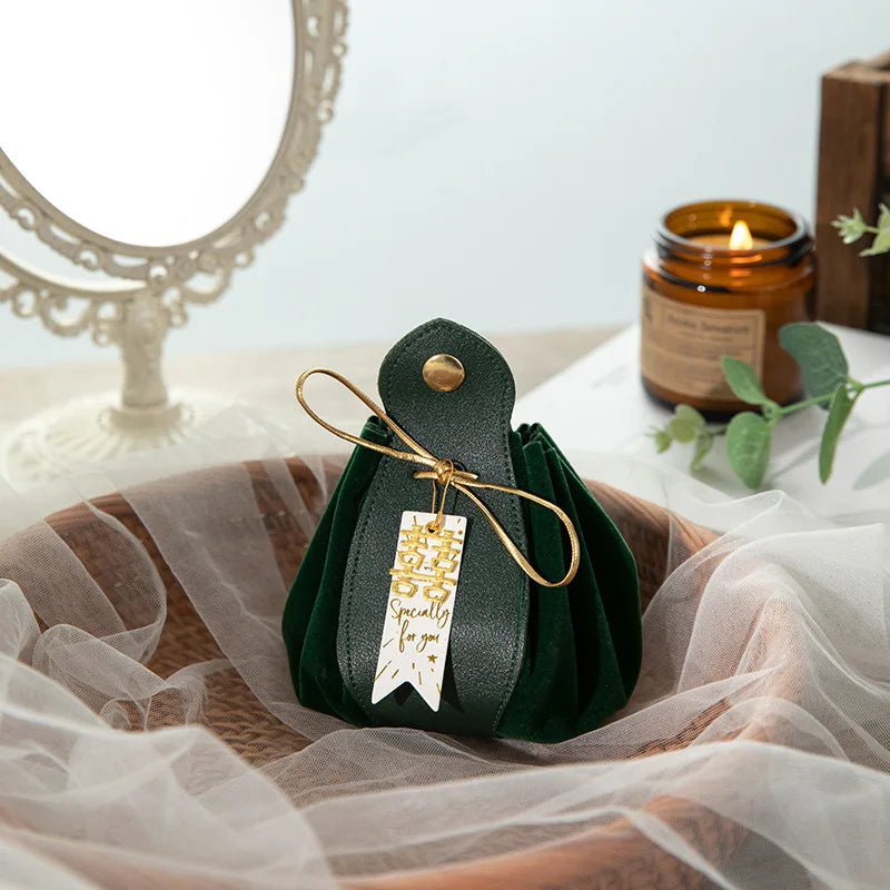 ELMAS Luxury Leather Wedding Candy Packaging Bag Supplies - Al Masam Stationery LLC