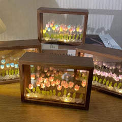 ELMAS 20PCS Tulip Nightlight Handmade Photo Frame Lamp
