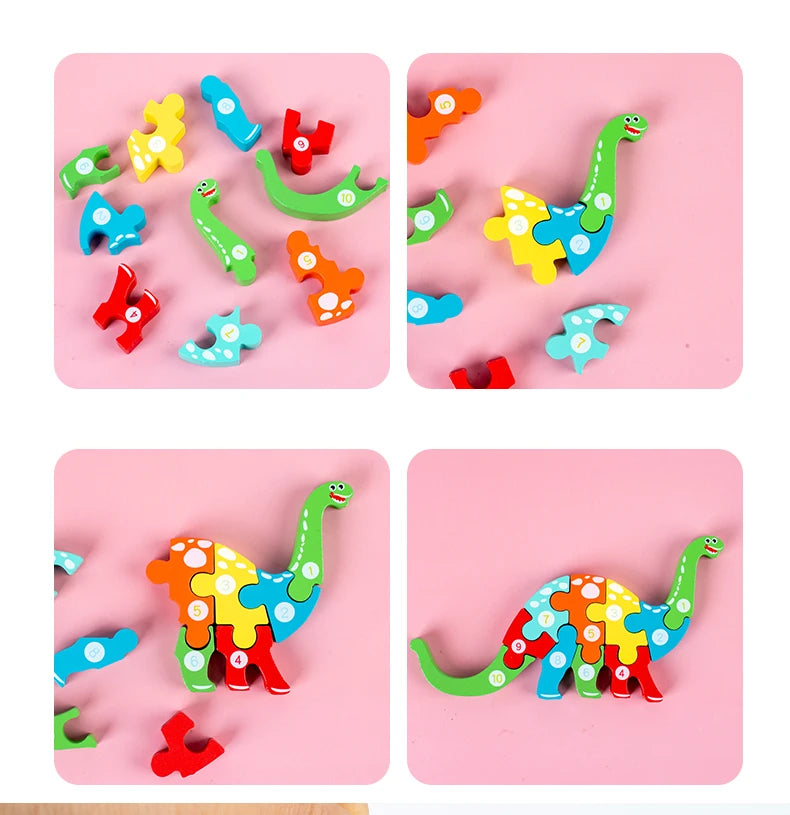 ELMAS Montessori Wooden Toddler Puzzles for Kids - Al Masam Stationery LLC