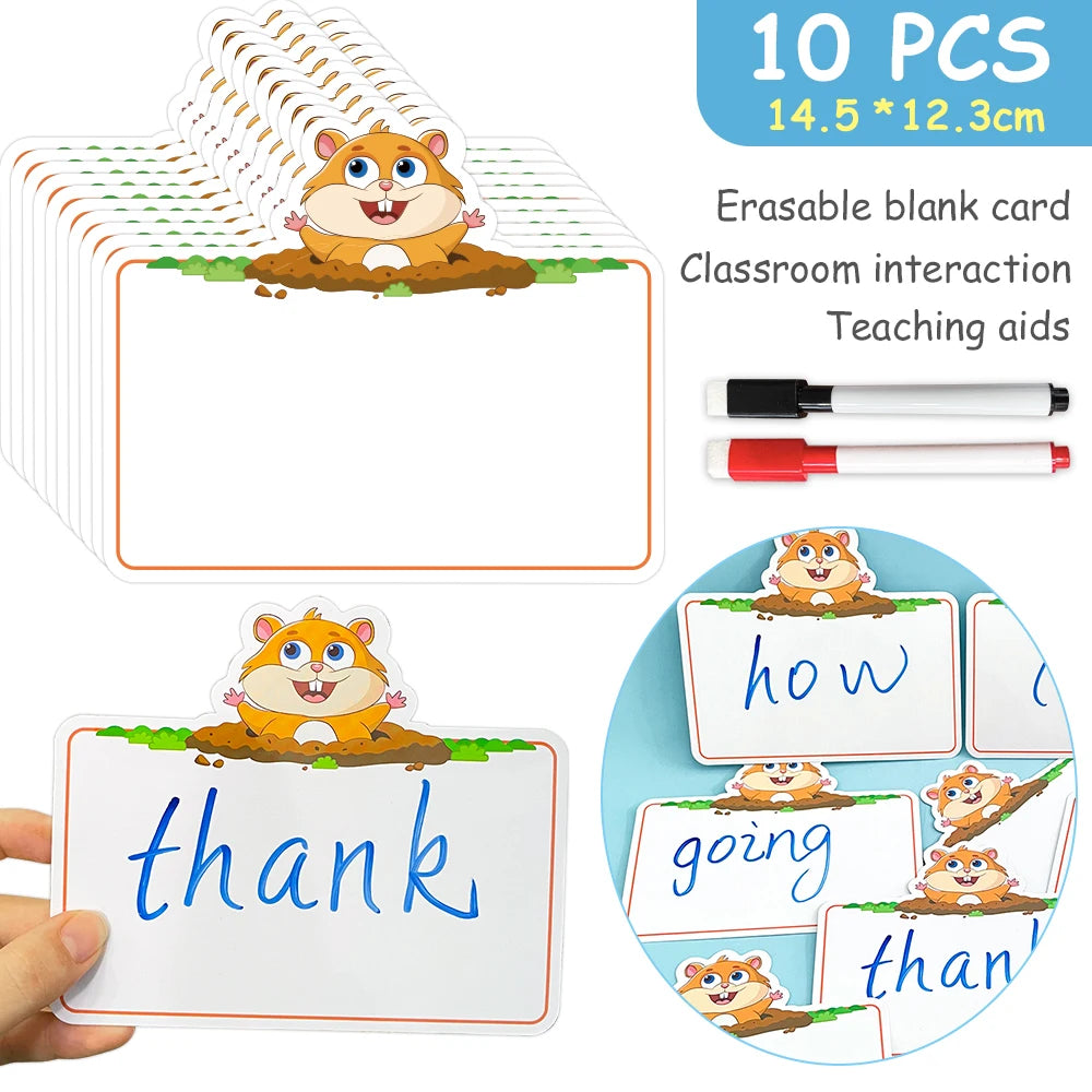 ELMAS Dry Erasable Fly Cards for Montessori Learning - Al Masam Stationery LLC