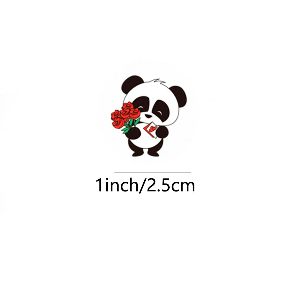 ELMAS Adorable Panda Cartoon Stickers - 100-500pcs Set - Al Masam Stationery LLC